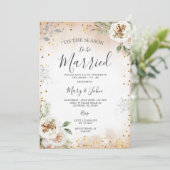 Invitation C'est la saison pour être marié Winter Floral (Debout devant)