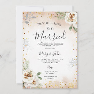 Invitation C'est la saison pour être marié Winter Floral