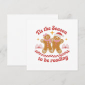 Invitation C'est la saison pour lire l'école de Noël (Devant / Derrière)