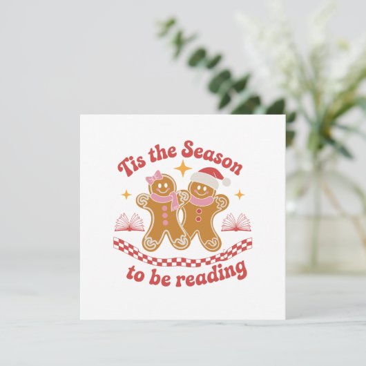 Invitation C'est la saison pour lire l'école de Noël (Debout devant)