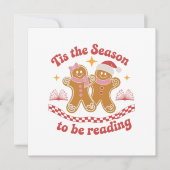 Invitation C'est la saison pour lire l'école de Noël (Devant)