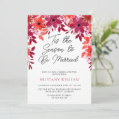 Invitation 'C'est la saison pour se marier Fête des mariées f (Debout devant)