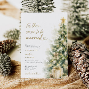 Invitation C'est la saison pour se marier Noël Mariage