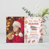 Invitation C'Est La Saison Super Noël Anniversaire Photo (Debout devant)