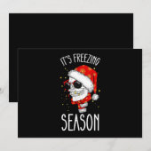 Invitation C'est la saison verglaçante hiver neige Noël (Devant / Derrière)