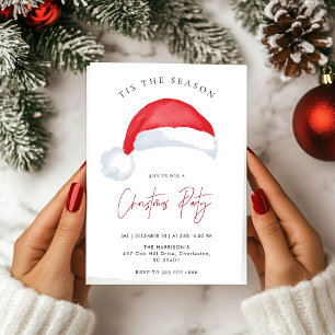 Invitation C'est la Season Bow avec Père Noël Holiday Invitat
