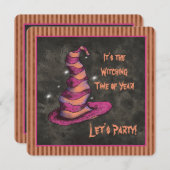 Invitation C'est la sorcière de l'année Halloween sorcière (Devant / Derrière)