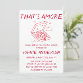 Invitation C'est l'Amore Fête de Mariage de Pizza (Debout devant)
