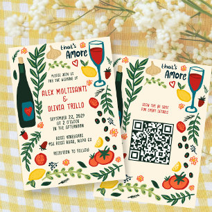 Invitation C'est l'amour de la nourriture italienne Mariage p