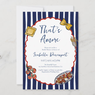 Invitation C'est l'Amour Fête de Fiançailles Italienne sur le