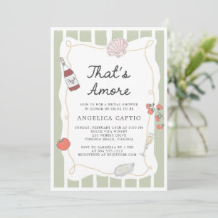 Invitation C'est l'Amour Fête de Mariage Italienne Dessinée à