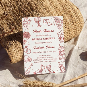 Invitation C'est l'Amour Fête de Mariage Italienne Pizza