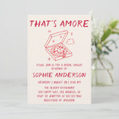 Invitation C'est l'Amour Fête de Mariage Pizza (Debout devant)