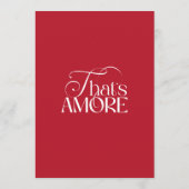 Invitation C'est l'Amour Fête de Mariage Rouge (Dos)