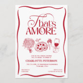 Invitation C'est l'Amour Fête de Mariage Rouge (Devant)