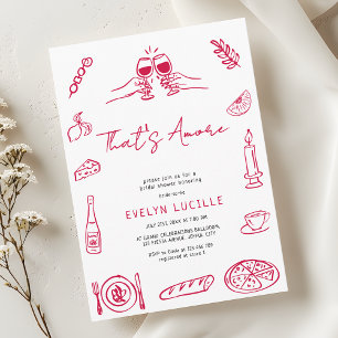 Invitation C'est l'Amour Mariage Rétro et Fantaisiste Dessiné