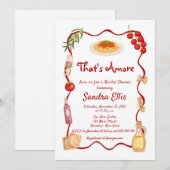 Invitation C'est l'Amour Réception de Mariage Italienne (Devant / Derrière)