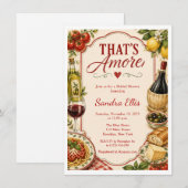 Invitation C'est l'Amour Réception de Mariage Italienne (Devant / Derrière)