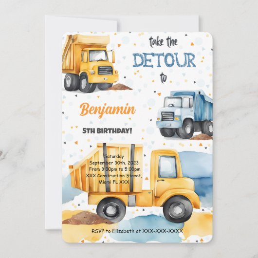 Invitation C'est l'anniversaire de la construction (Devant)