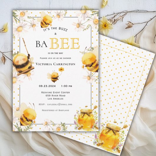 Invitation C'est le Baby shower Buzz Bumble Bee