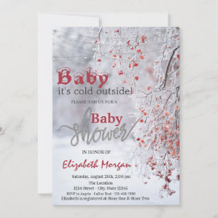 Invitation C'est le Baby shower de neige Cold Winter Wonderla