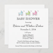 Invitation C'est le Baby shower Triplets (Devant / Derrière)