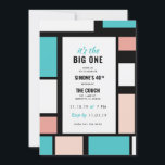 Invitation C'est le Big One 30th 40th 50th Birthday<br><div class="desc">Célébrez votre anniversaire avec cette invitation moderne et élégante,  composée de blocs colorés.

 Voici l'invitation : C'est le grand (mais vous pouvez modifier le texte pour l'adapter à votre événement)
 
Veuillez me contacter à claudia@claudiaowen.com si vous souhaitez customiser cette invitation. Veuillez visiter ma boutique Zazzle http://www.zazzle.com/claudiaowenshop 

Conception par claudiaowen.com</div>