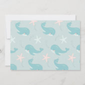 Invitation C'est le Big One Blue Whale 1st Birthday Photo (Dos)