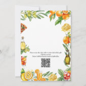 Invitation C'est le code QR du cocktail italien Amore pour ma (Dos)