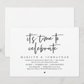 Invitation C'est le moment de célébrer, Mariage Fuite Party I (Devant / Derrière)