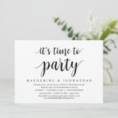 Invitation C'est le moment de célébrer, mariage intime fête (Debout devant)