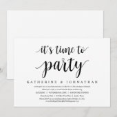 Invitation C'est le moment de célébrer, mariage intime fête (Devant / Derrière)