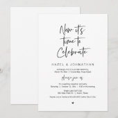 Invitation C'est le moment de célébrer, Noir, Mariage en Elop (Devant / Derrière)