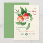 Invitation C'est le temps de la cueillette des pêches (Devant / Derrière)