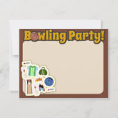 Invitation C'Est Le Temps De La Soirée De Bowling (Dos)