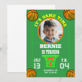 INVITATION C'EST LE TEMPS DU JEU FÊTE D'ANNIVERSAIRE (Devant / Derrière)