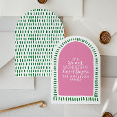 Invitation C'est le temps le plus merveilleux de Modern Pink 