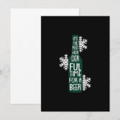 Invitation C'Est Le Temps Le Plus Merveilleux Noël Drôle Pun  (Devant / Derrière)