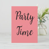 Invitation C'est l'heure de faire la fête (Debout devant)