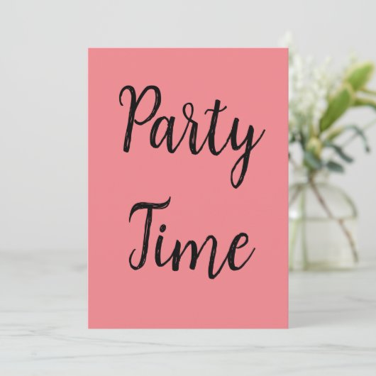 Invitation C'est l'heure de faire la fête (Debout devant)