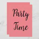 Invitation C'est l'heure de faire la fête (Devant / Derrière)