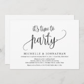 Invitation C'est l'heure de faire la fête, Célébration de mar (Devant / Derrière)