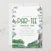 Invitation C'est l'heure de faire la fête Golf Thème Retraite (Devant)