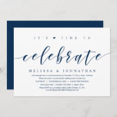 Invitation C'est l'heure de fêter la fête de l'Elopement Mari (Devant / Derrière)