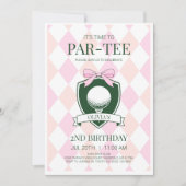 Invitation C'est l'heure de fêter les 2 ans de Par-Tee Pink G (Devant)