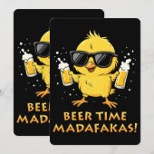 Invitation C'est l'heure de la bière, espèces d'idiots Mème d (Devant / Derrière)