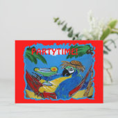 Invitation C'est l'heure de la fête (Debout devant)