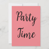 Invitation C'est l'heure de la fête (Dos)