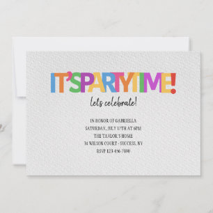 Invitation C'est l'heure de la fête