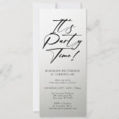 Invitation C'est l'heure de la fête 40e fête d'anniversaire S (Devant)